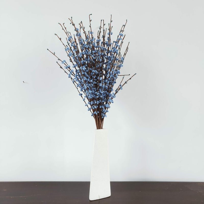 NOLAST 10pcs Artificial Flowers Fake Flower Faux Tall Flowers Branches Long Stems for Vase Wedding Home Office Party Hotel Restaurant Decoration (Blue) - Image 3